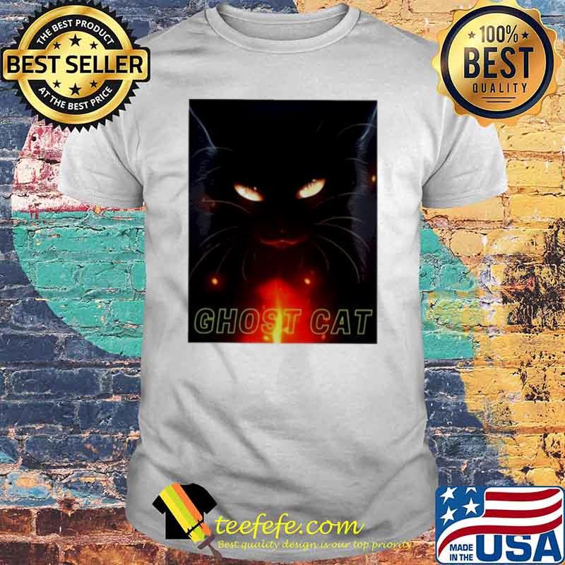 Ghost cat black Halloween shirt