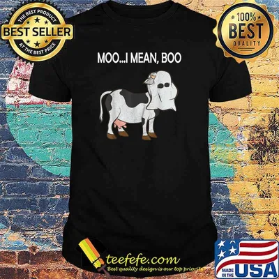 Ghost Cow Moo I Mean Boo T-Shirt