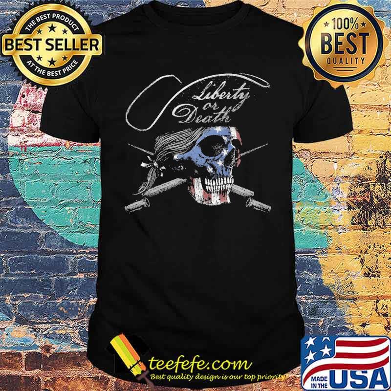 Give me liberty or dive me death 1776 skull american flag shirt