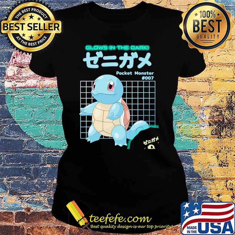 Glows in the dark pocket monster squirtle X-ray s Ladies tee Glows in the dark pocket monster squirtle X-ray s Ladies tee