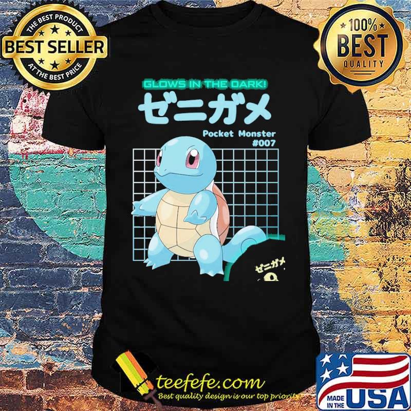 Glows in the dark pocket monster squirtle X-ray shirt Glows in the dark pocket monster squirtle X-ray shirt