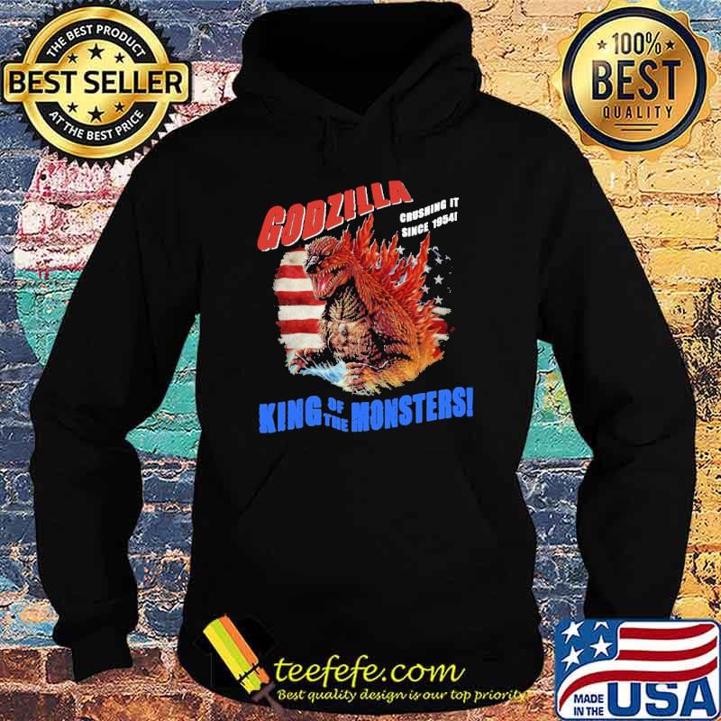 Godzilla Crushing It Since 1954 King Of The Monsters American Flag Shirt Hoodie Godzilla Crushing It Since 1954 King Of The Monsters American Flag Shirt Hoodie