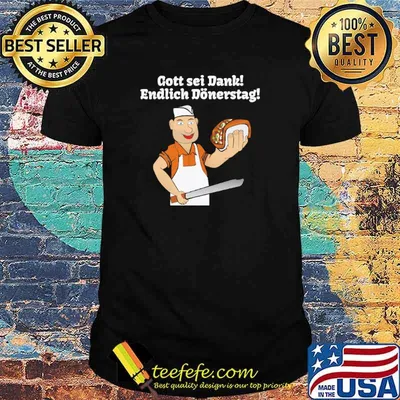 Gott sei dank endlich donnerstag tacos shirt