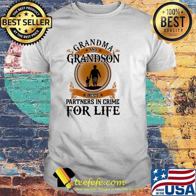 Grandma and grandson best partners in crime for life shirt