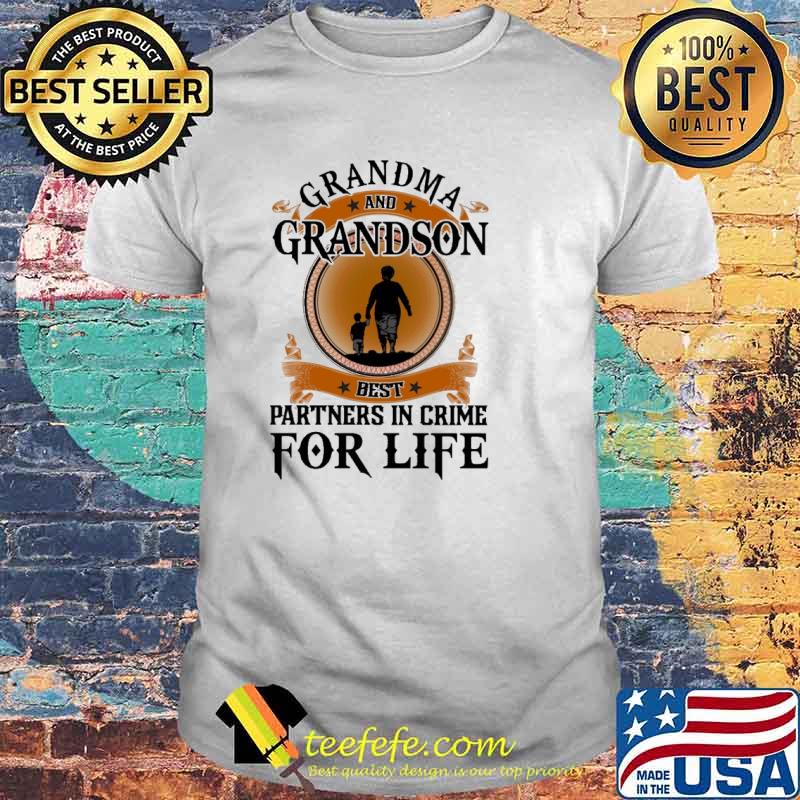 Grandma and grandson best partners in crime for life shirt