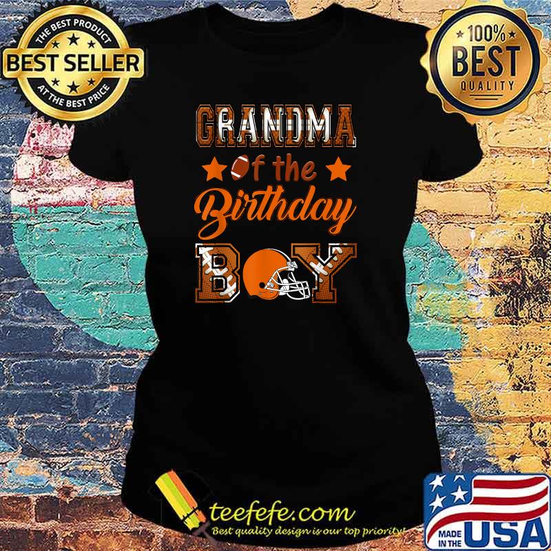 Grandma of the Birthday Boy Football Lover Family Matching T-Shirt Ladies tee Grandma of the Birthday Boy Football Lover Family Matching T-Shirt Ladies tee