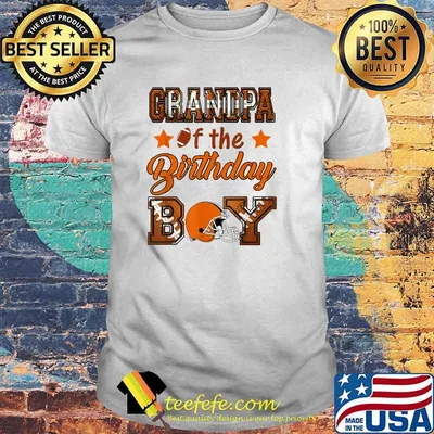 Grandpa of the Birthday Boy Football Lover Family Matching T-Shirt