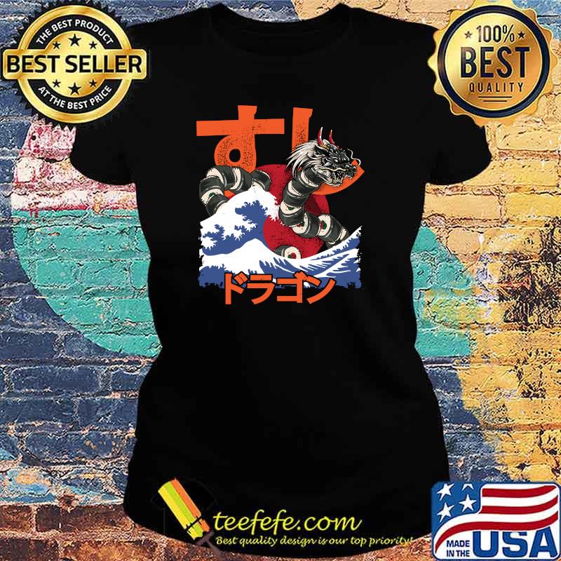 Great Sushi Dragon Kawaii Dragon Anime Sushi Japanese Food T-Shirt Ladies tee Great Sushi Dragon Kawaii Dragon Anime Sushi Japanese Food T-Shirt Ladies tee