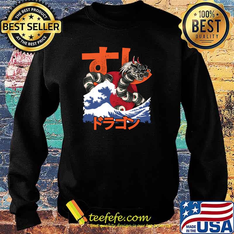 Great Sushi Dragon Kawaii Dragon Anime Sushi Japanese Food T-Shirt Sweater Great Sushi Dragon Kawaii Dragon Anime Sushi Japanese Food T-Shirt Sweater