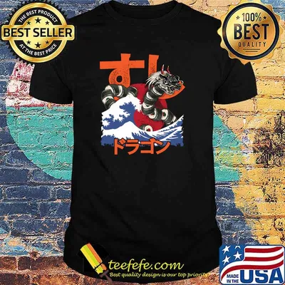 Great Sushi Dragon Kawaii Dragon Anime Sushi Japanese Food T-Shirt