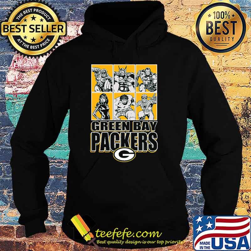 Green Bay Packers Disney Marvel Avengers Line-Up s Hoodie Green Bay Packers Disney Marvel Avengers Line-Up s Hoodie