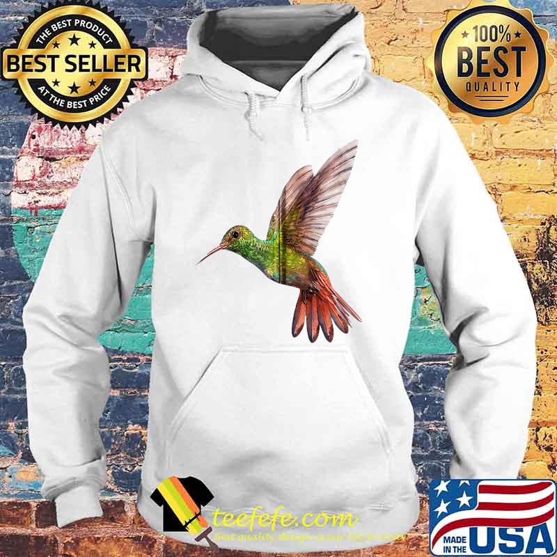 Green red Hummingbird Watercolor T-Shirt Hoodie Green red Hummingbird Watercolor T-Shirt Hoodie