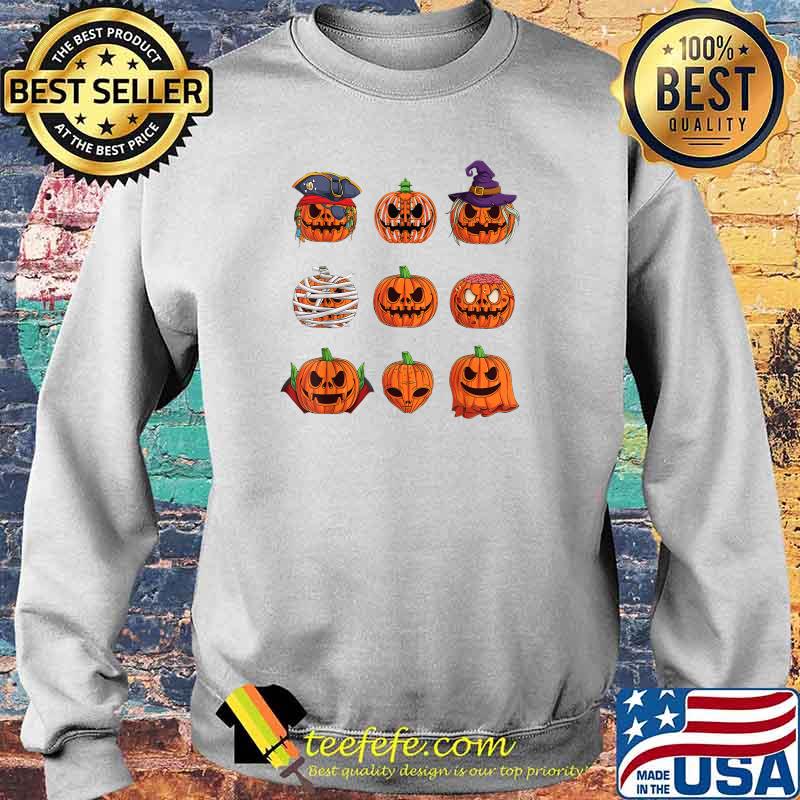 Halloween costume Pumpkin characters Face T-Shirt Sweater Halloween costume Pumpkin characters Face T-Shirt Sweater