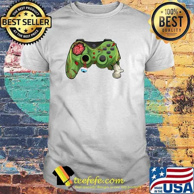Halloween Gamer Zombie controller Video Gamer T-Shirt