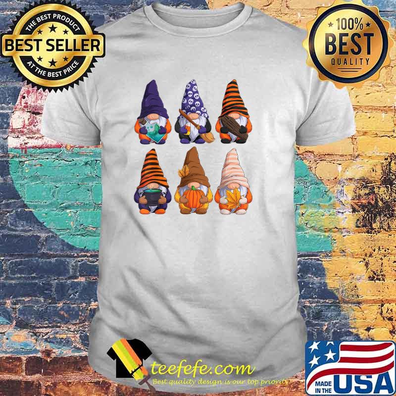 Halloween Gnomes Autumn Pumpkins Fall Holiday T-Shirt