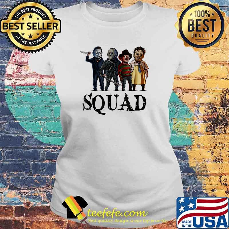 Halloween Horror Movies Lover Squad Horror Character T-Shirt Laides tee Halloween Horror Movies Lover Squad Horror Character T-Shirt Laides tee