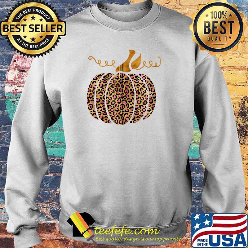 Halloween Leopard Pumpkin Autumn Thanksgiving T-Shirt Sweater Halloween Leopard Pumpkin Autumn Thanksgiving T-Shirt Sweater