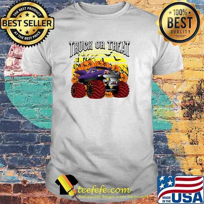 Halloween Monster Truck or Treat Scary Pumpkin Toddlers T-Shirt