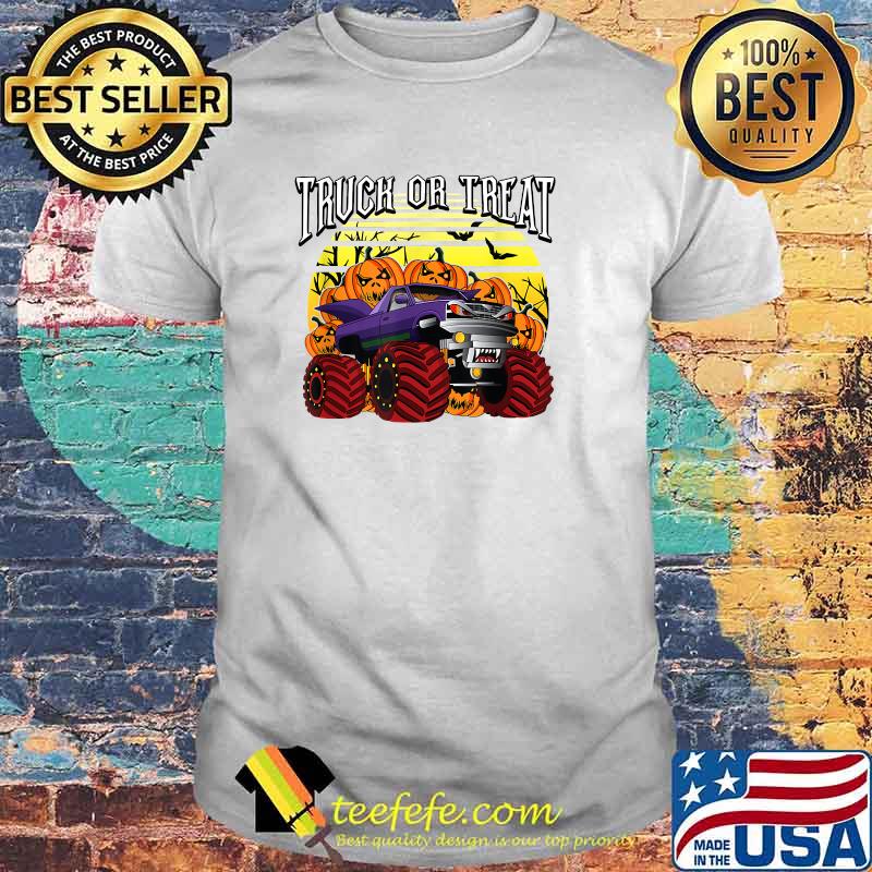 Halloween Monster Truck or Treat Scary Pumpkin Toddlers T-Shirt