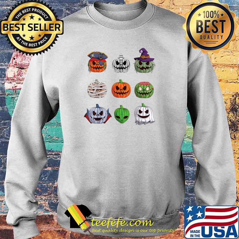 Halloween Pumpkin characters T-Shirt Sweater Halloween Pumpkin characters T-Shirt Sweater