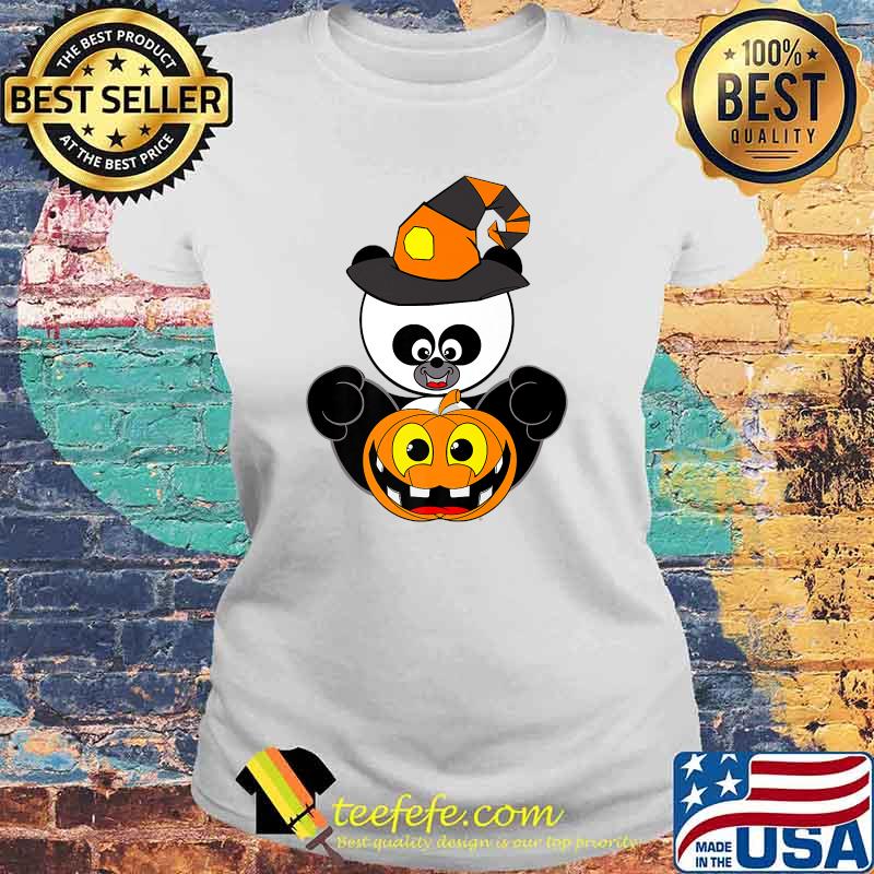 Halloween Pumpkin Panda T-Shirt Laides tee Halloween Pumpkin Panda T-Shirt Laides tee