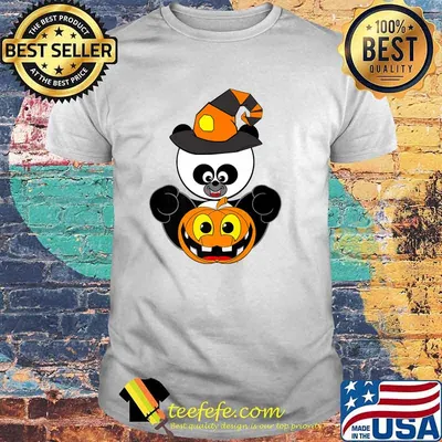 Halloween Pumpkin Panda T-Shirt