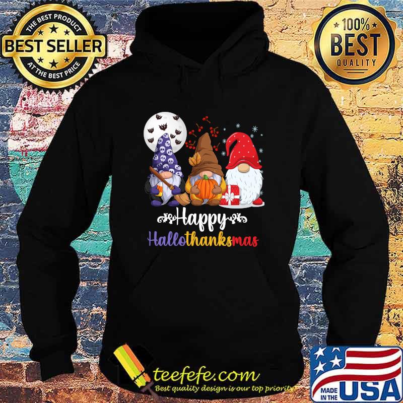 Halloween Thanksgiving Christmas Happy HalloThanksMas Gnomes T-Shirt Hoodie Halloween Thanksgiving Christmas Happy HalloThanksMas Gnomes T-Shirt Hoodie