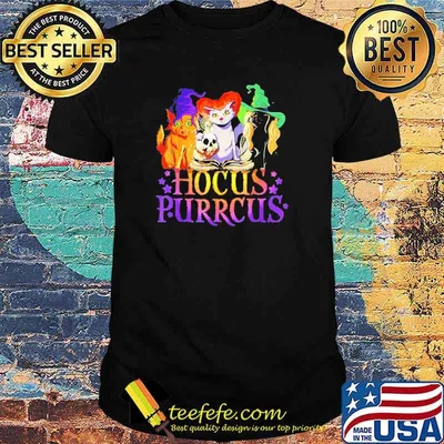 Halloween Witch Cats Hocus Purrcus shirt
