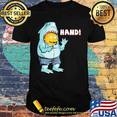 HAND King Shark The Simpsons The Suicide Squad shirt
