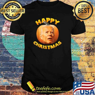 Happy Christmas Anti-joe Biden  Pumpkin Halloween T-Shirt