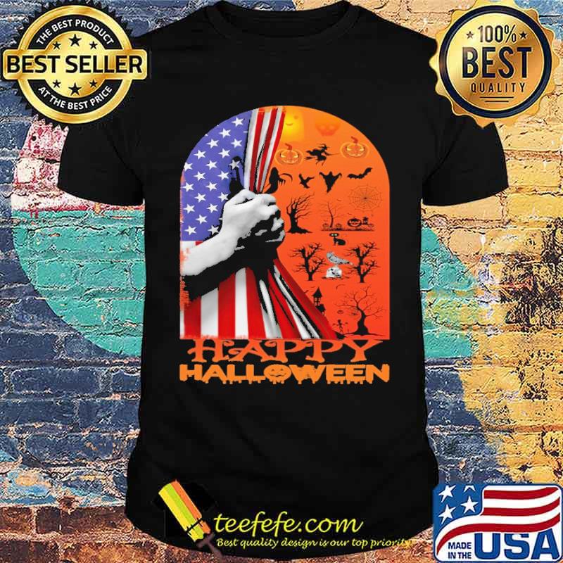Happy Halloween American Flag Shirt