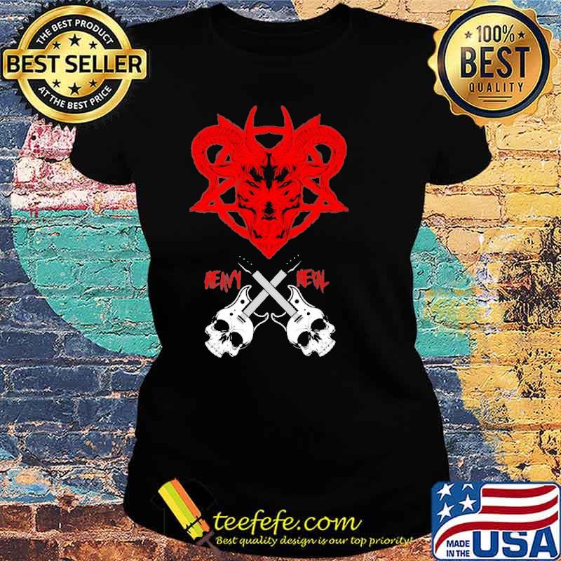 Heavy Metal Satan Guitar Skull Shirt Ladies tee Heavy Metal Satan Guitar Skull Shirt Ladies tee