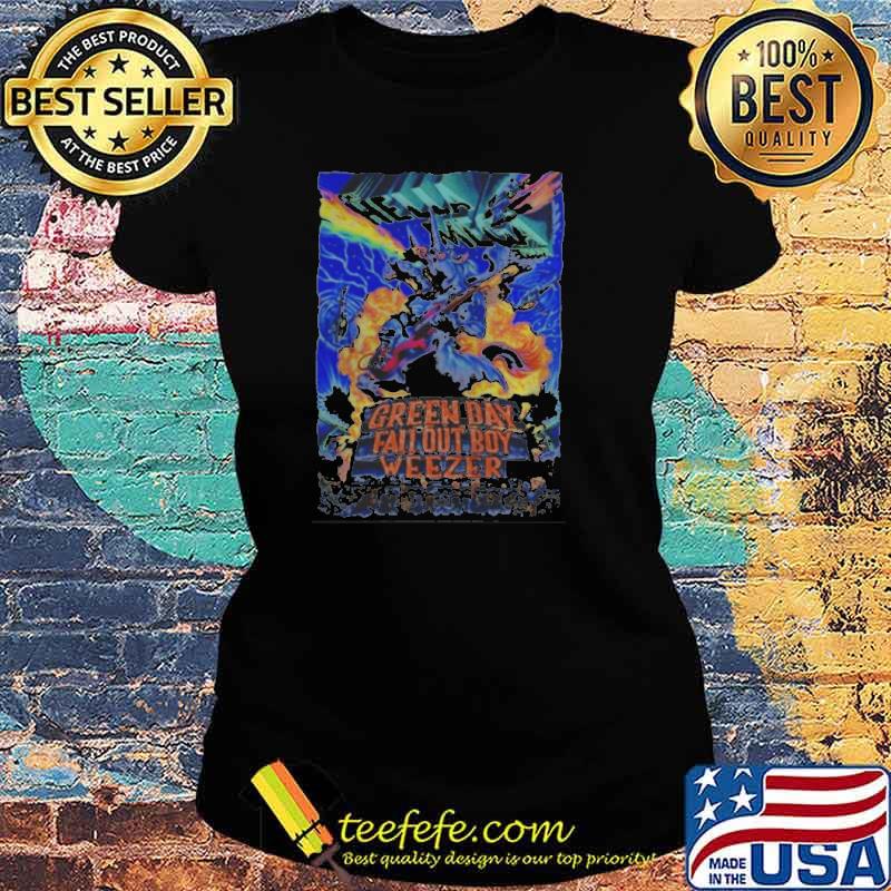 Hella Mega Tour green day fall out boy weezer s Ladies tee Hella Mega Tour green day fall out boy weezer s Ladies tee