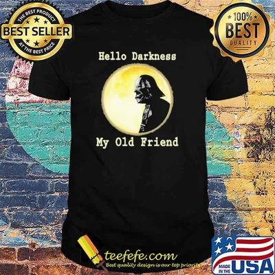 Hello Darkness my old friend mandalorian moon shirt