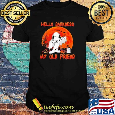 Hello darkness my old friend Snoopy blood moon shirt