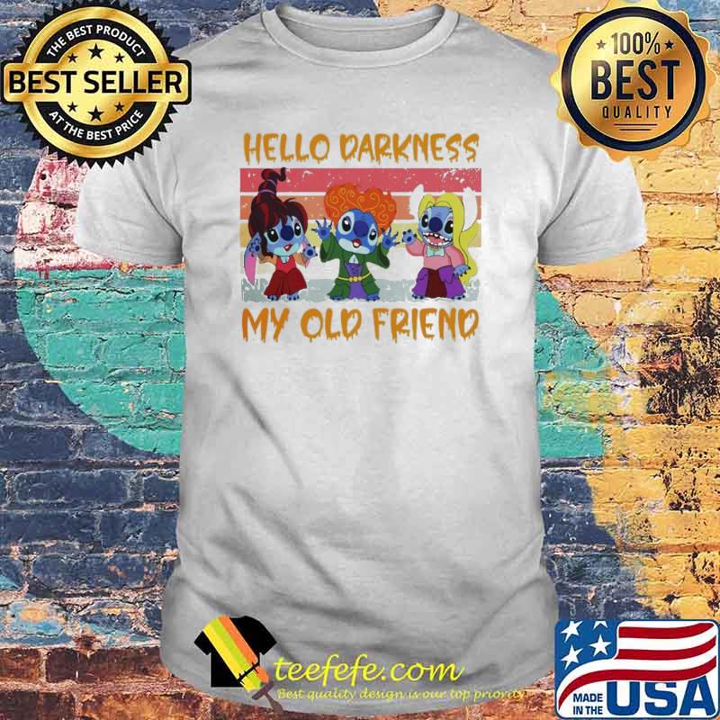 Hello darkness my old friend Stitch Hocus Pocus Vintage shirt