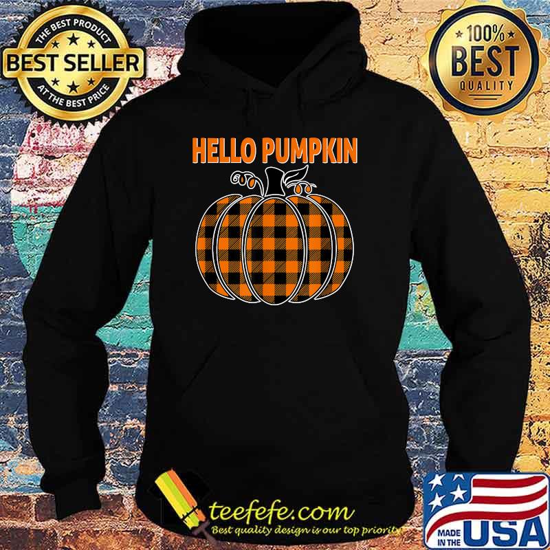 Hello Pumpkin Buffalo Plaid Halloween T-Shirt Hoodie Hello Pumpkin Buffalo Plaid Halloween T-Shirt Hoodie