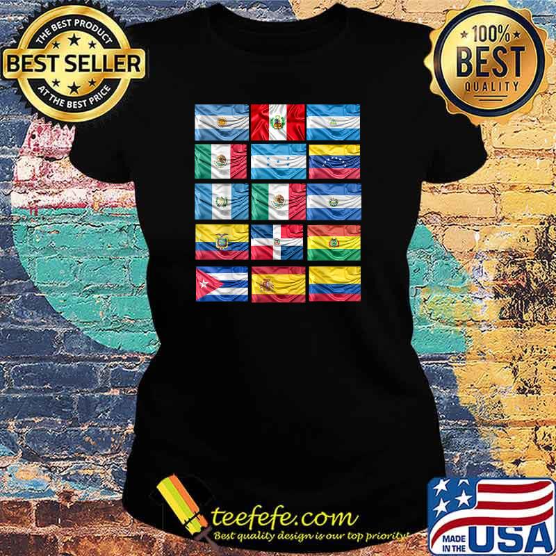 Hispanic Heritage Month 2021 All Latina countries flags T-Shirt Ladies tee Hispanic Heritage Month 2021 All Latina countries flags T-Shirt Ladies tee
