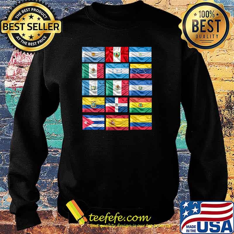 Hispanic Heritage Month 2021 All Latina countries flags T-Shirt Sweater Hispanic Heritage Month 2021 All Latina countries flags T-Shirt Sweater