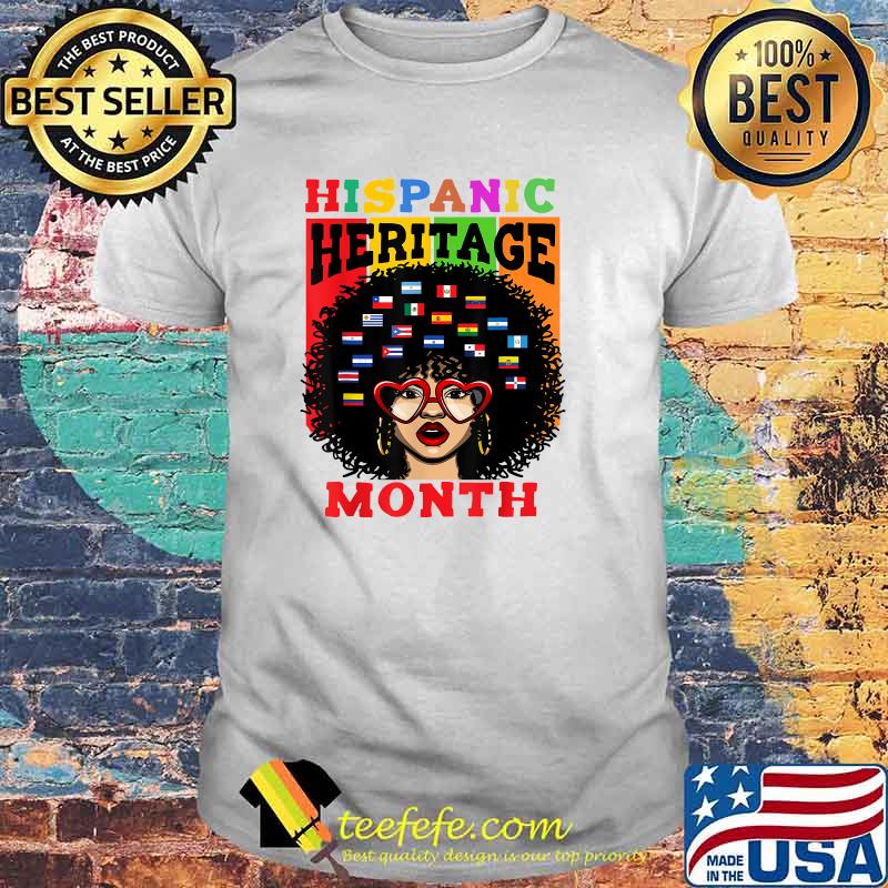 Hispanic Heritage Month Countries Latino Flags Vintage T-Shirt