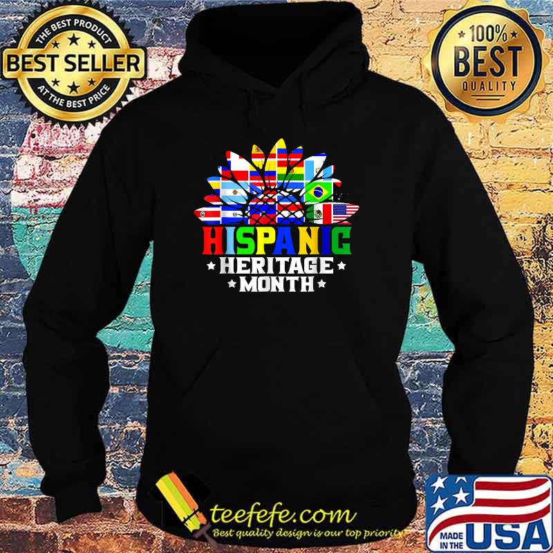 Hispanic Heritage Month Decoration Flags Sunflower National T-Shirt Hoodie Hispanic Heritage Month Decoration Flags Sunflower National T-Shirt Hoodie