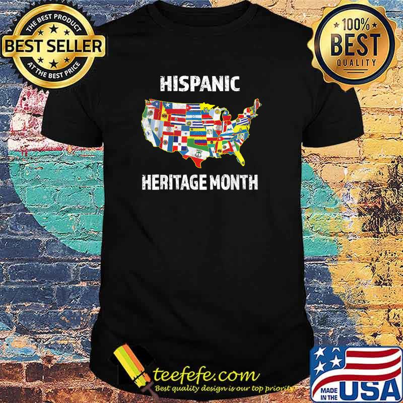 Hispanic Heritage Month Latino Countries Flags T-Shirt