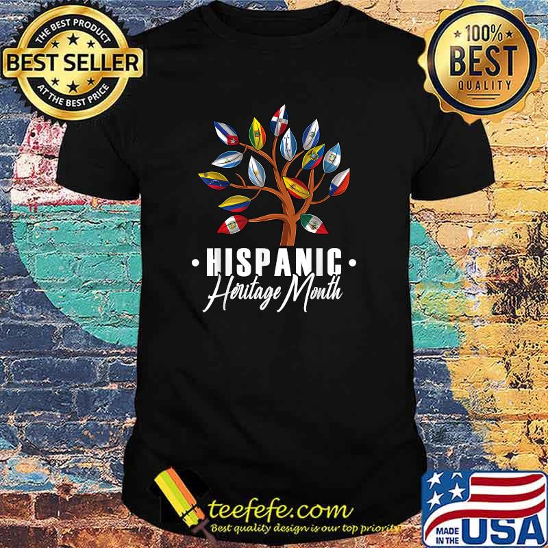 Hispanic heritage month Tree All Countries Flags T-Shirt