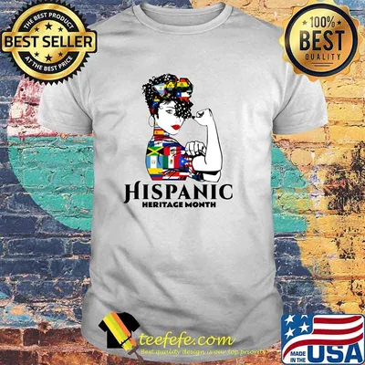 Hispanic Heritage Month Woman Latino Countries Flag T-Shirt
