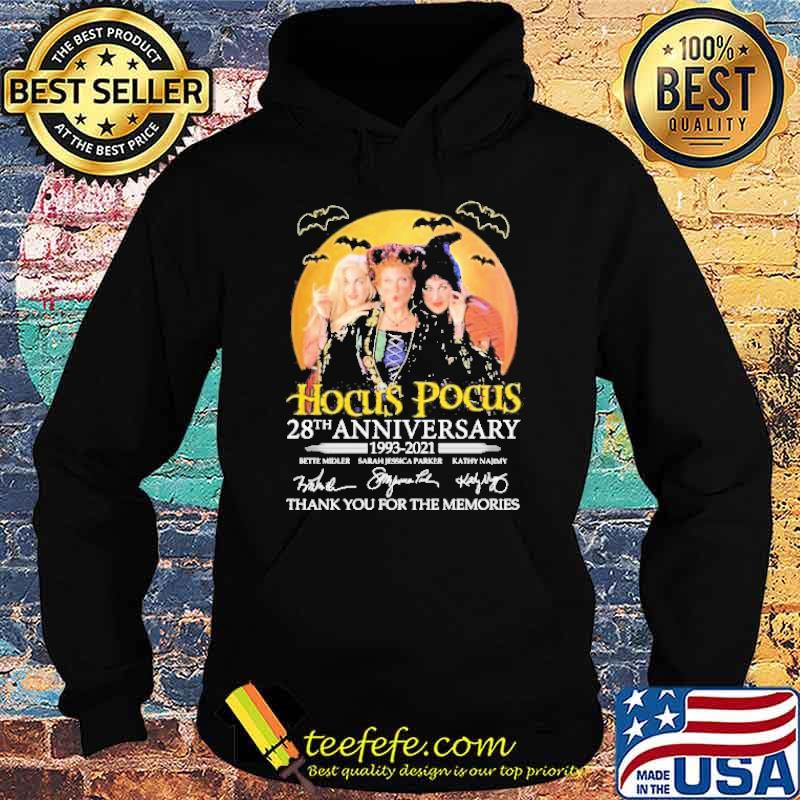 Hocus Pocus 28th Anniversary 1993 2021 Thank You For The Memories Signatures Moon Happy Halloween s Hoodie Hocus Pocus 28th Anniversary 1993 2021 Thank You For The Memories Signatures Moon Happy Halloween s Hoodie