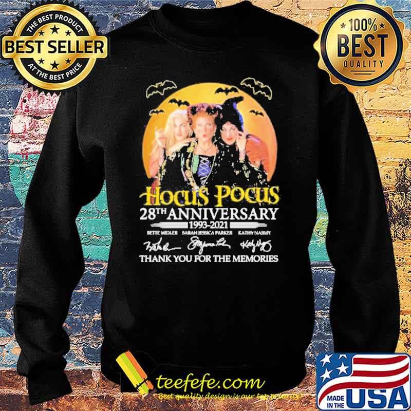 Hocus Pocus 28th Anniversary 1993 2021 Thank You For The Memories Signatures Moon Happy Halloween s Sweater Hocus Pocus 28th Anniversary 1993 2021 Thank You For The Memories Signatures Moon Happy Halloween s Sweater