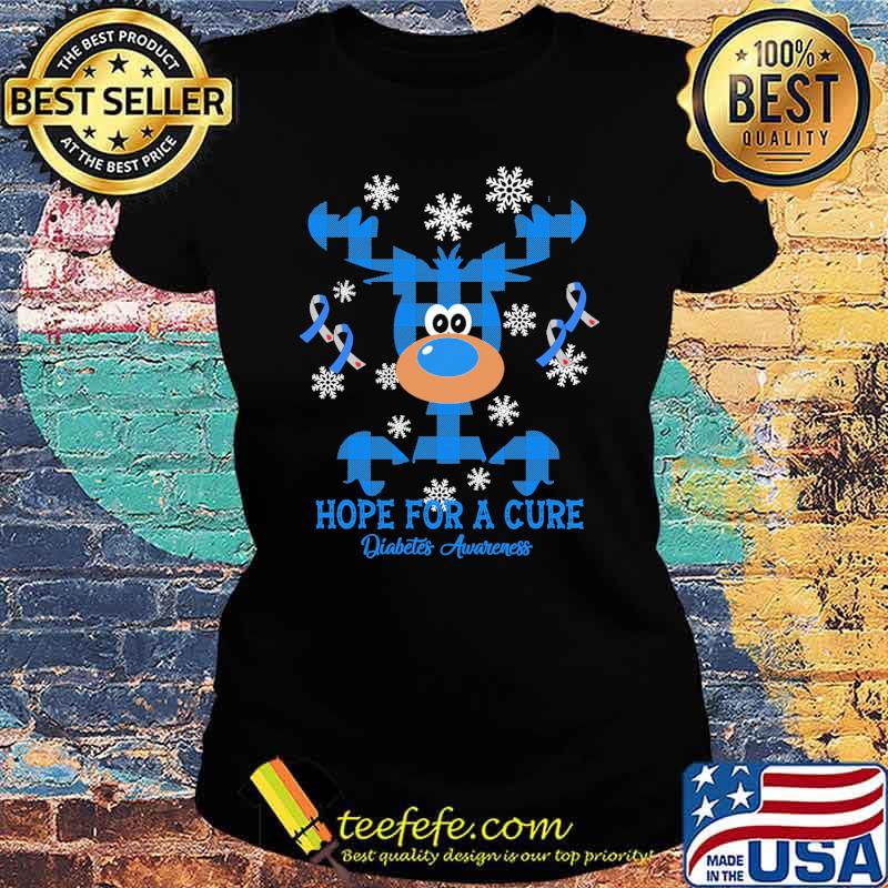 hope-for-a-cure-diabetes-awareness-deer-xmas-shirt-Ladies-tee.jpg