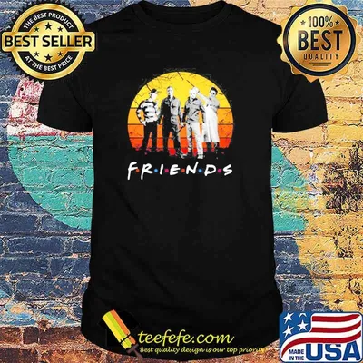 Horror characters Friends TV Show Halloween Vintage shirt