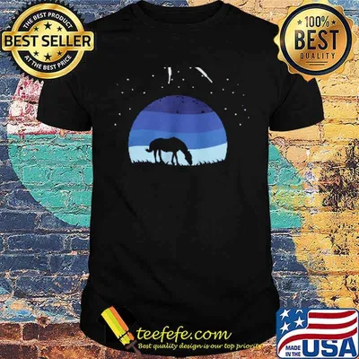 Horse night sunset retro shirt