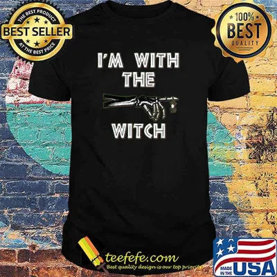 I Am With The Witch Spider Halloween T-Shirt